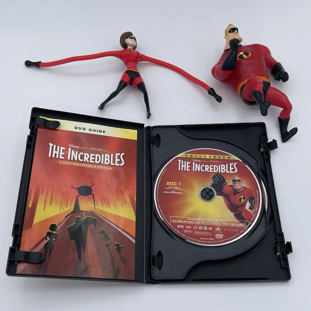 The Incredibles 2-Disc‎ Collector's Edition DVD + 2 Action Figures Disney Pixar